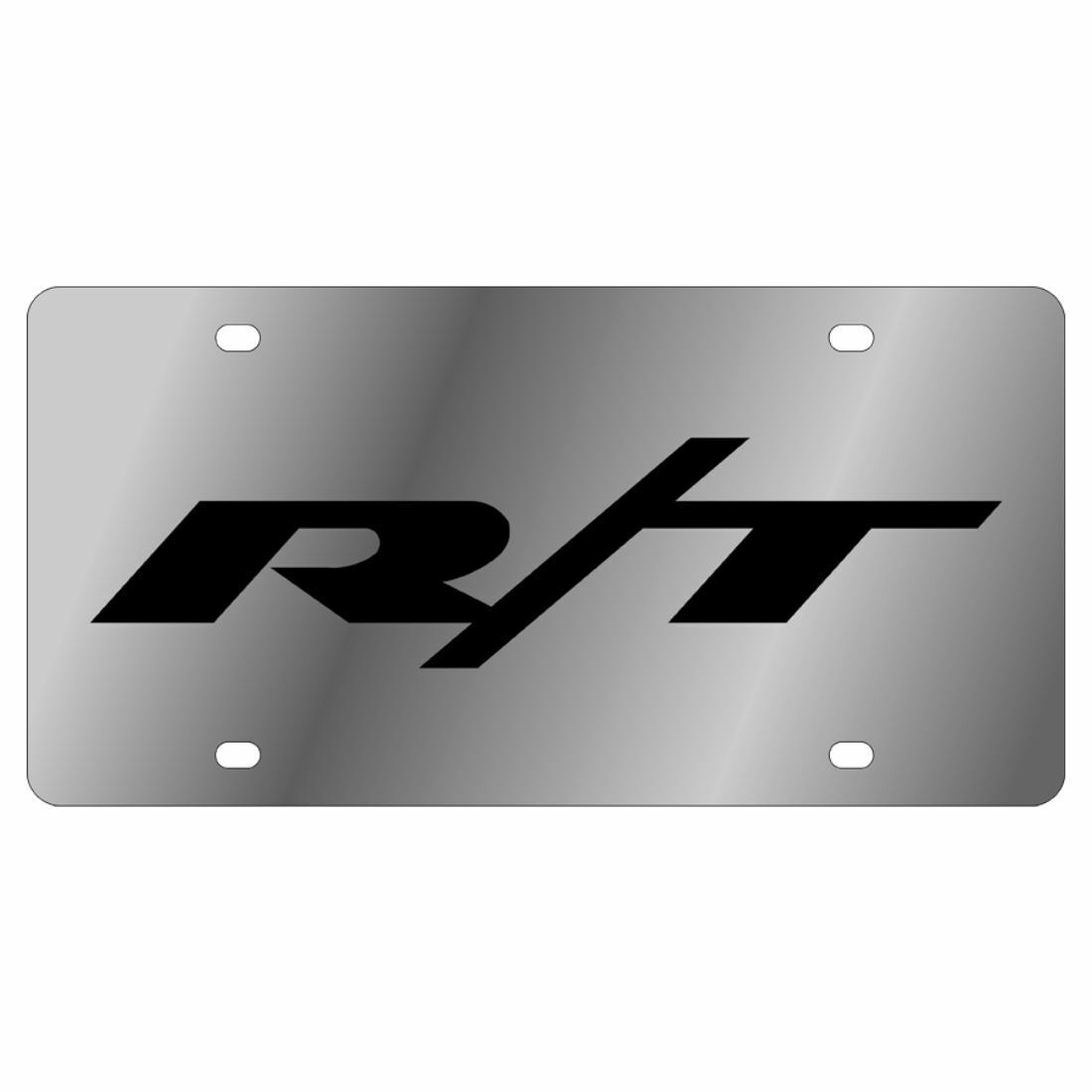 Stainless Steel Plate R T Logo Black License Plate Frame 3D Novelty Tag