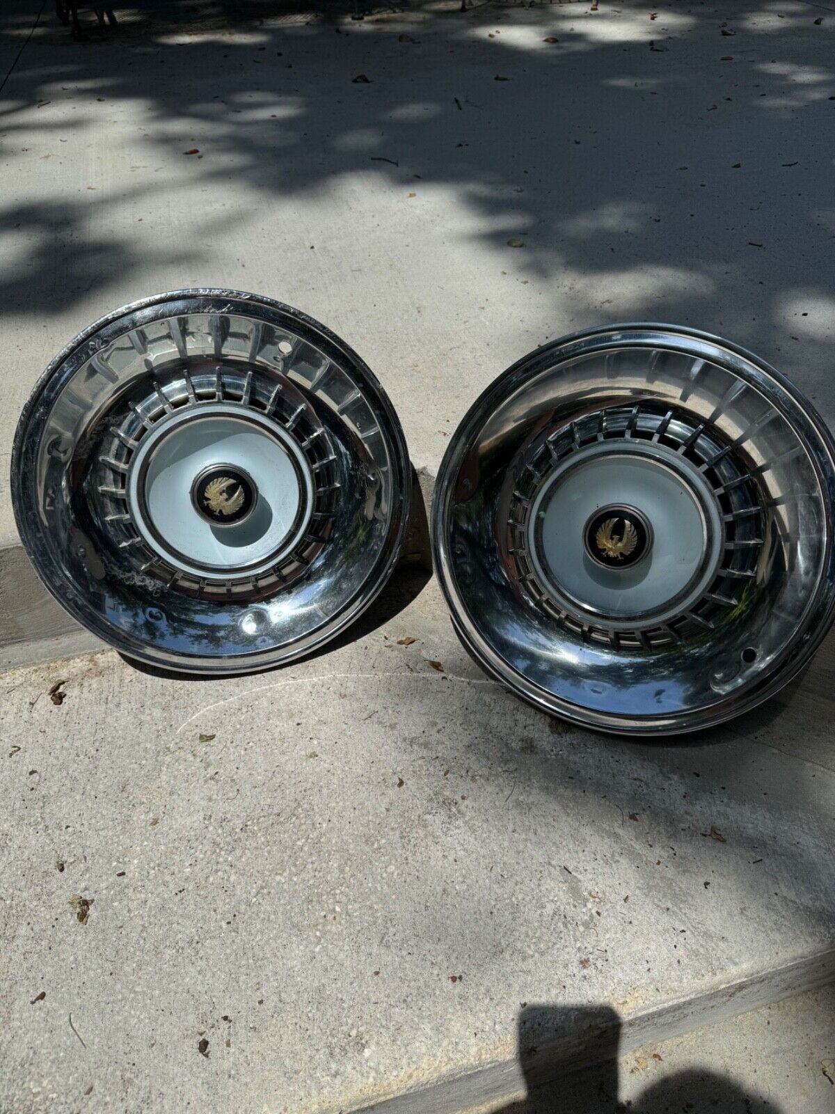 Two (2) OEM 1964 Chrysler Imperial Stainless Wheel Covers~ Hubcaps