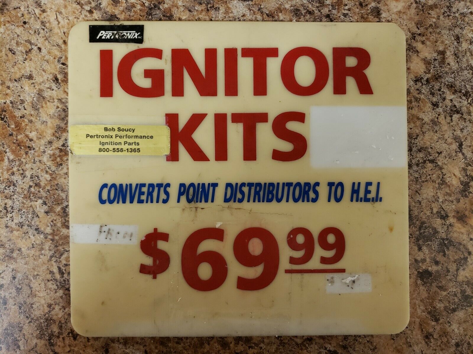 Soucy Pertronix Performance Ignitor Kits Fiberglass Sign 8 3/8 x 7 13/16 Inches
