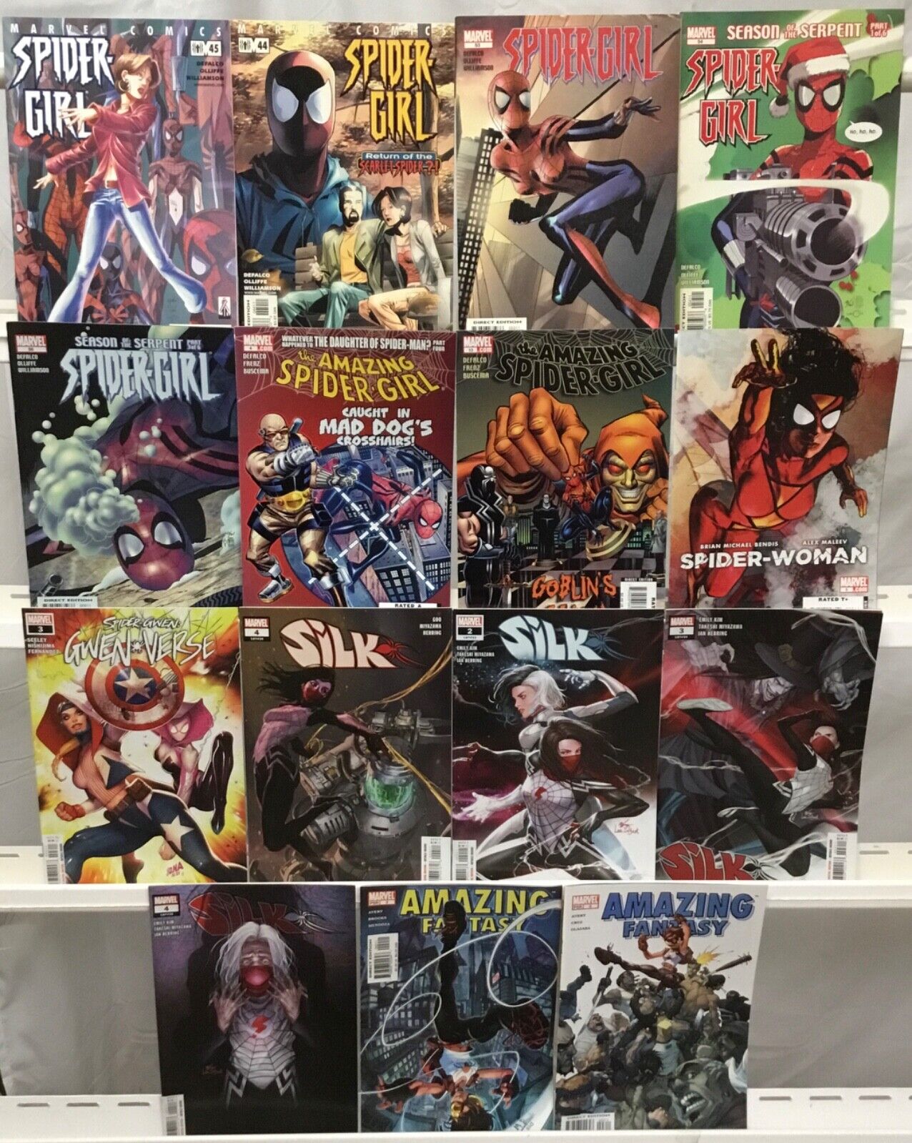 Marvel Spider-Woman / Spider-Girl / Silk / Spider-Gwen Comic Book Lot of 15