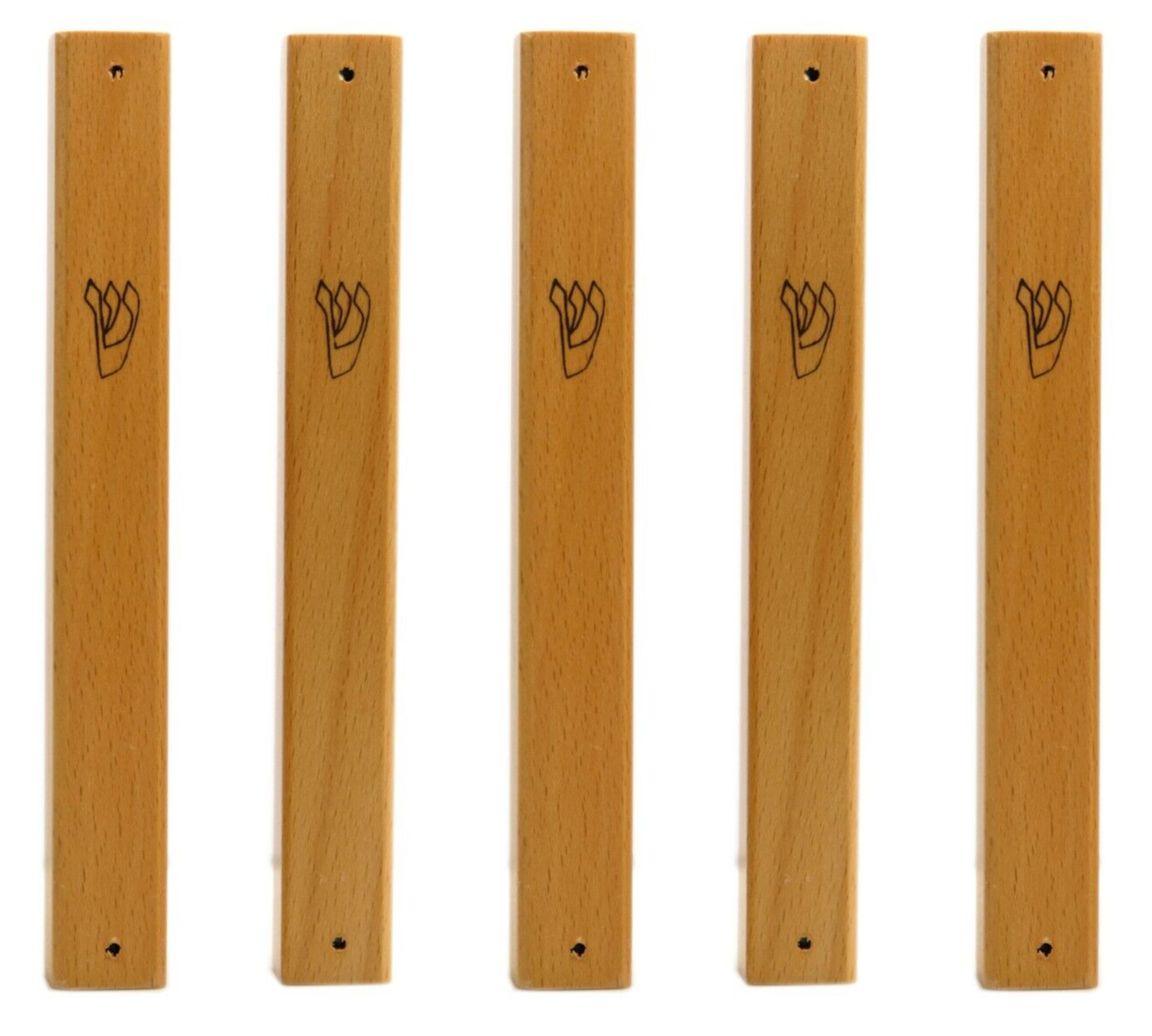 Classic Elegant Wood Mezuzah Case - 5 PACK - For 12cm / 5\