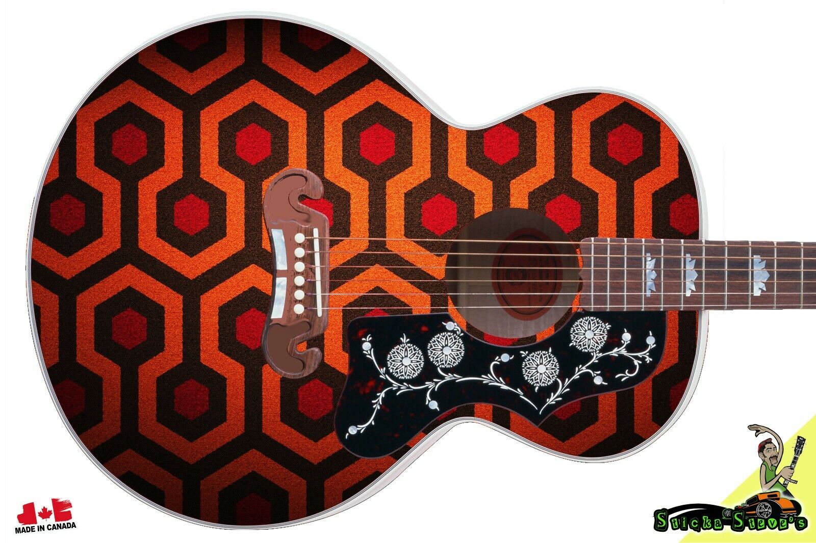 Guitar Skin Axe Wrap Righty Jumbo Acoustic Guitar Skin Magic Carpet Ride 059