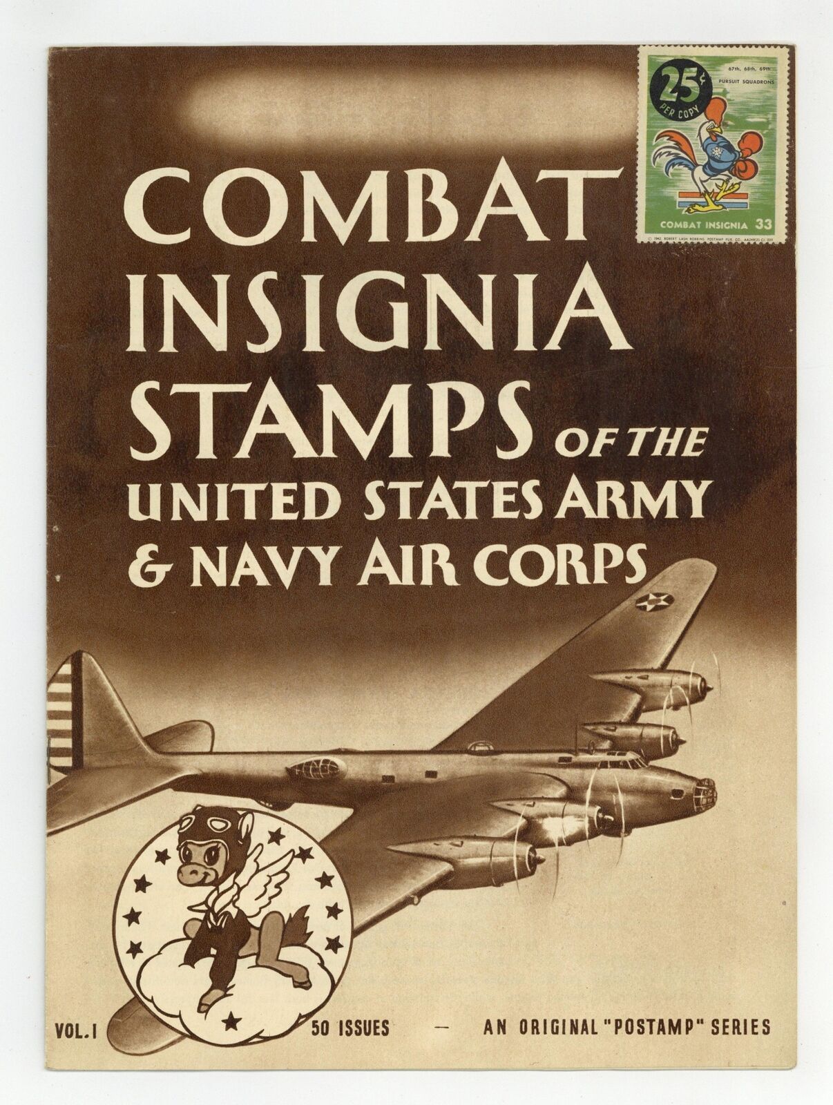 Detroit Times Combat Insignia Stamps #1 VG 4.0 1942