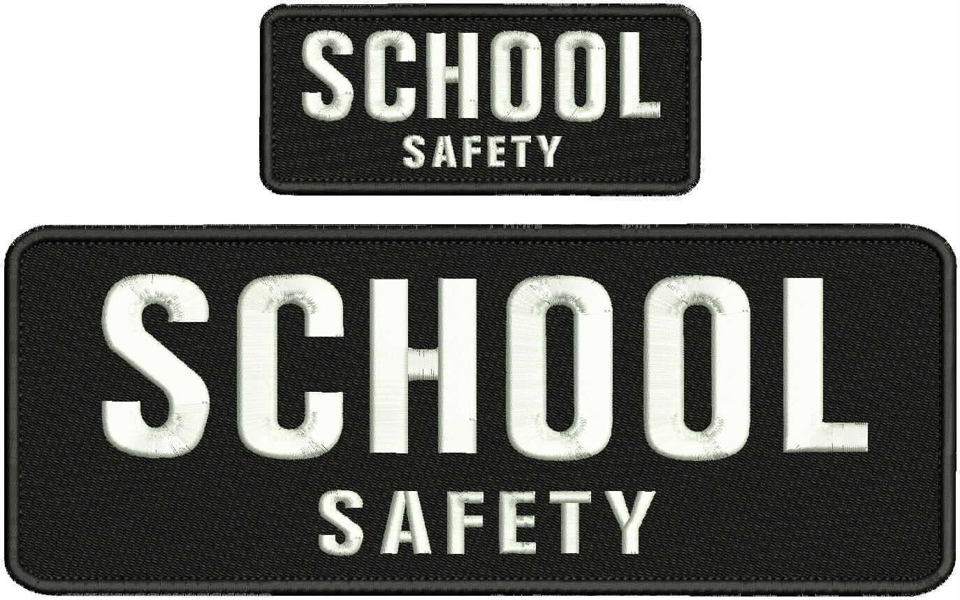 school safety embroidery patches 4 X 11\
