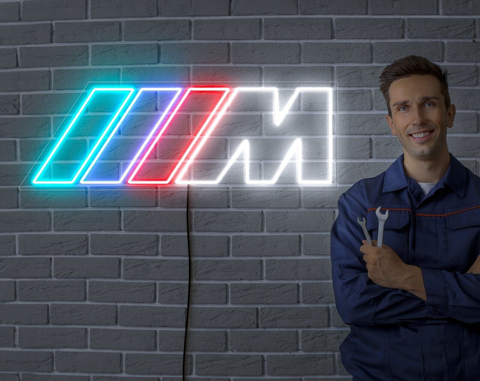BMW M Logo Neon Sign - Bmw Logo Neon Light - Car Logo Neon LED Sign - BMW M Logo