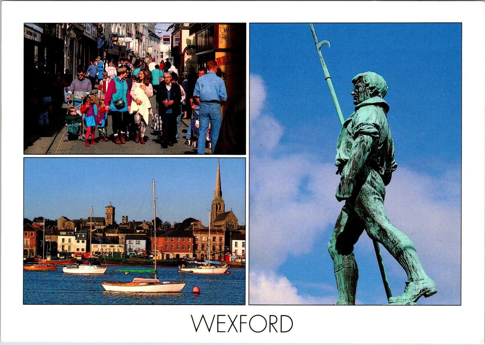 Ireland Multi View Postcard, Wexford, Harbour, Monument D8R