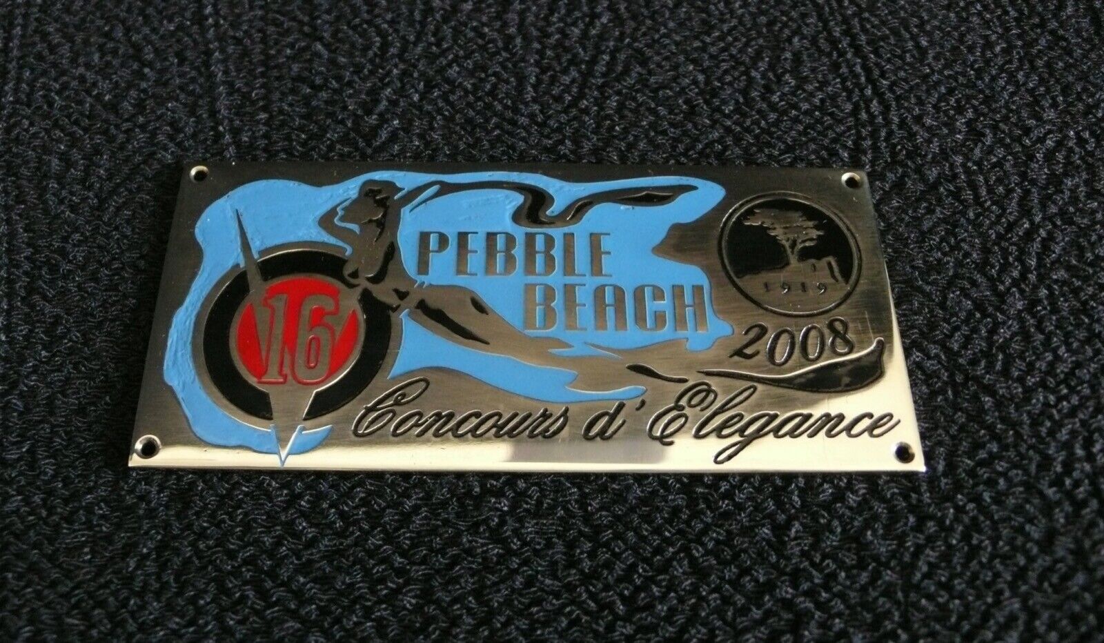 2008 Pebble Beach Concours d'Elegance Dash Plaque CADILLAC Ltd Ed 1500 NEW