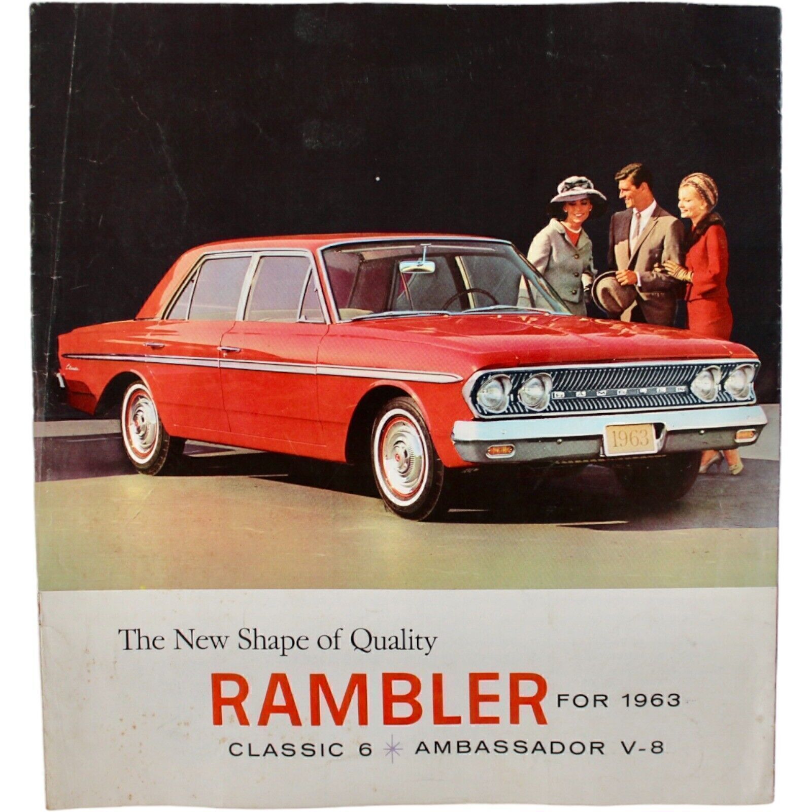 1963 RAMBLER AMC CLASSIC 6 AMBASSADOR V8 CATALOG SALES BROCHURE CAR AUTO AD VTG