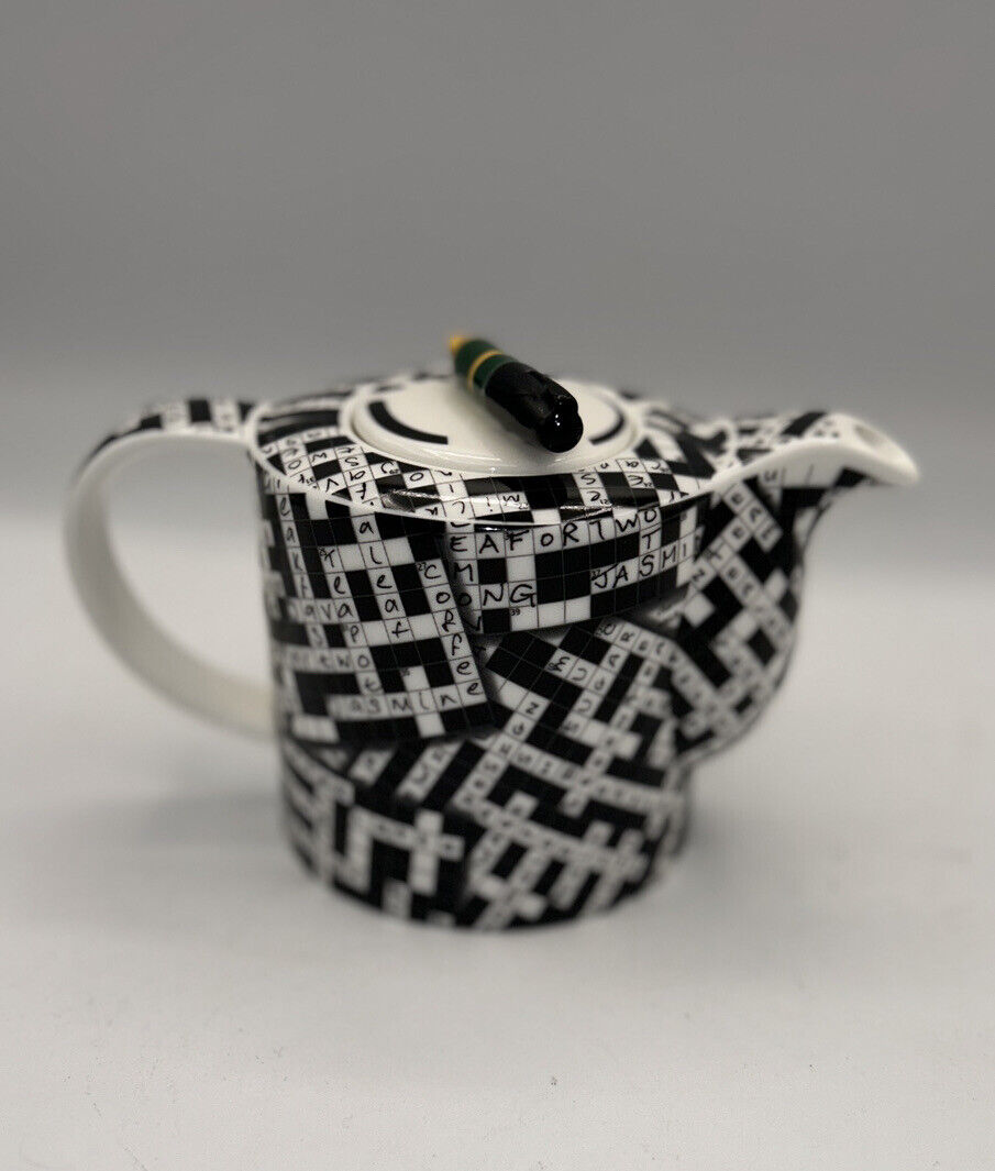 Paul Cardew 2008 2-Cup Crossword Teapot, Designed England