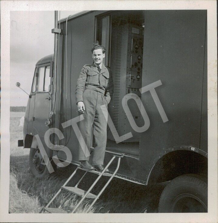 RAF Military Photograph Showing Airman Paddy at the Jammers Truck AHLHORN 1954