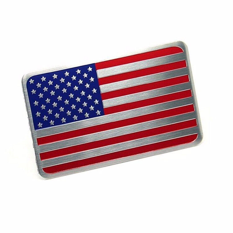 1pc American USA US Flag 3D Logo Emblem Metal Alloy Badge Car Auto Decor Sticker