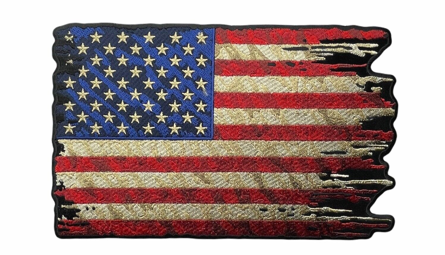 USA American Distressed Tattered Flag 9 x 5.5 inch Back Patch HTL1377 LD13