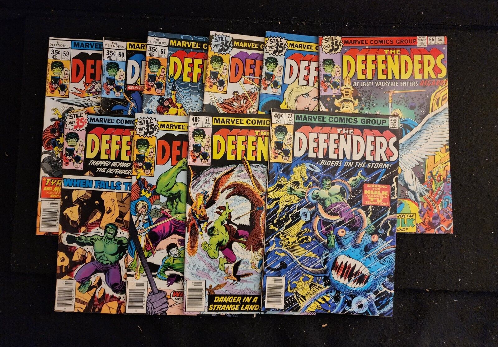 DEFENDERS #59, 60, 61, 64, 65, 66, 68, 70, 71, 72 (Marvel Comics 1978) AVG F/VF