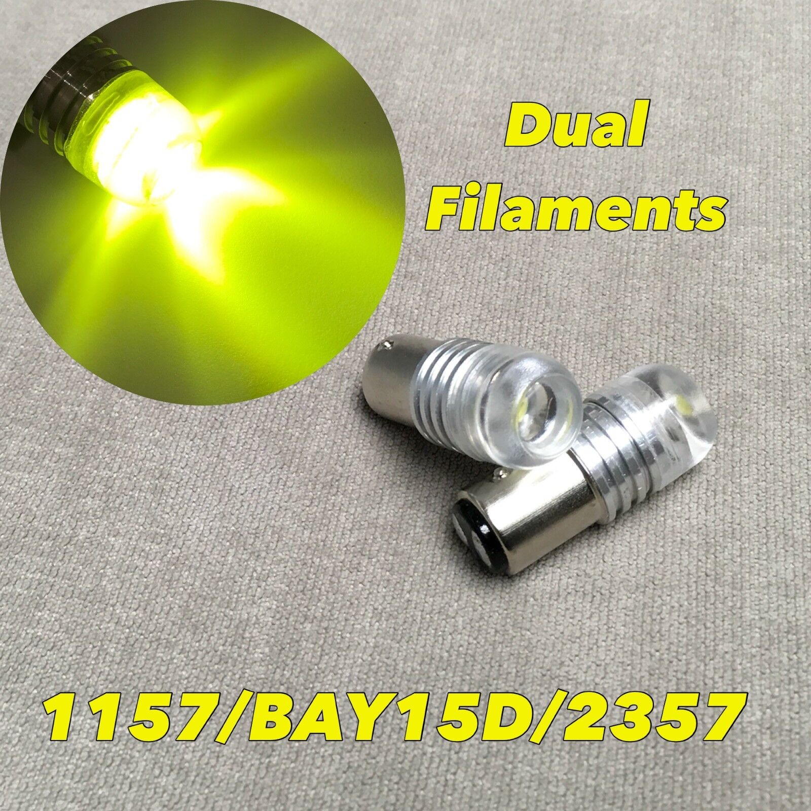 1157 3496 7528 BAY15D P21/5W Reverse Backup Yellow 5W LED Bulb W1 Fits JA