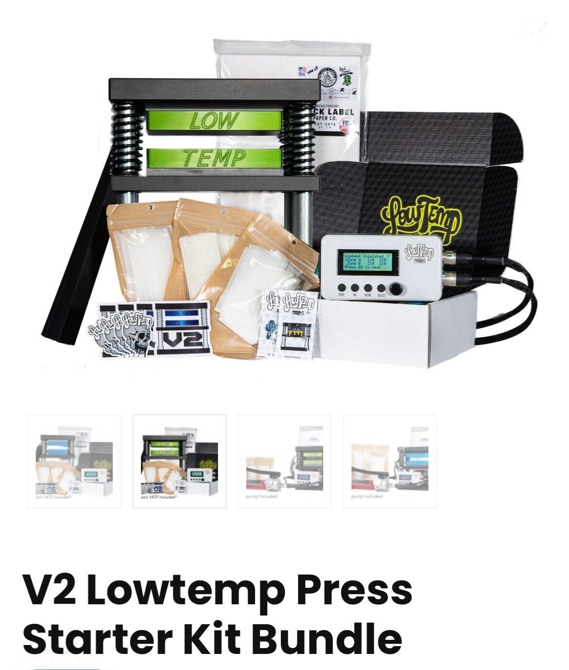 V2 Lowtemp Press Starter Kit Bundle NEW unused