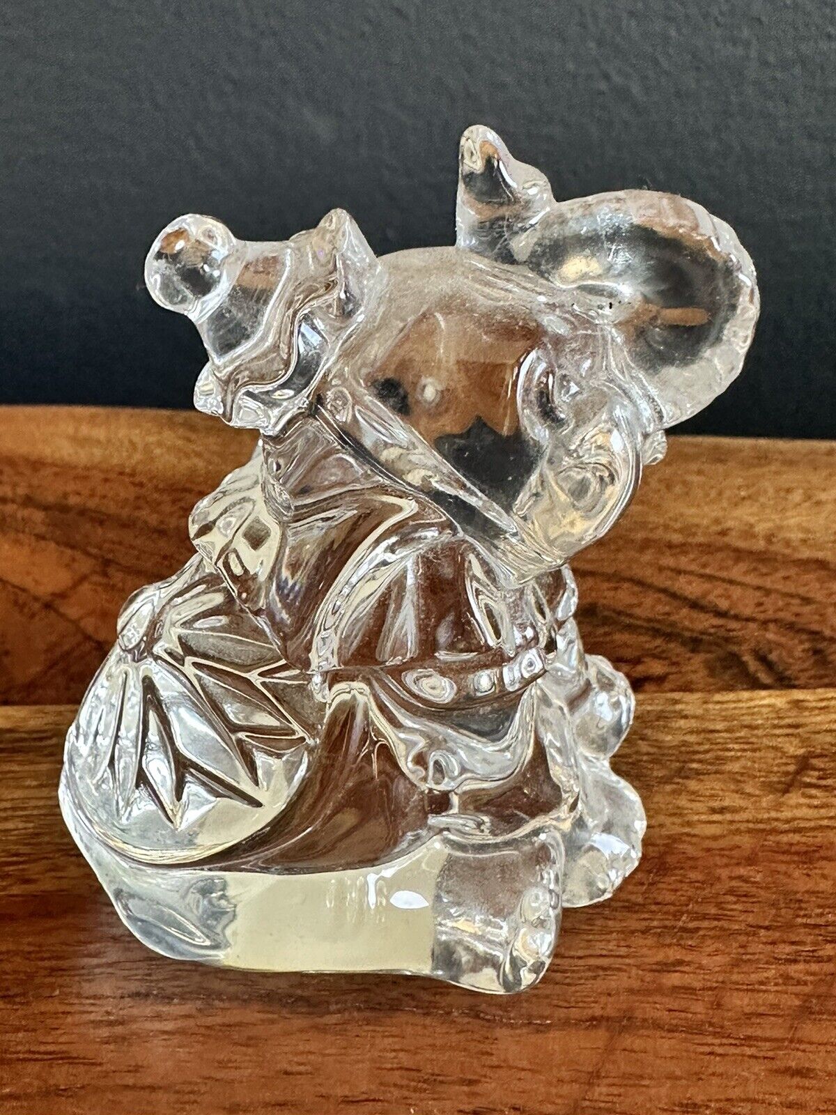 Princess House 24% Lead Crystal Elephant Circus Figurine Rocking Labeled