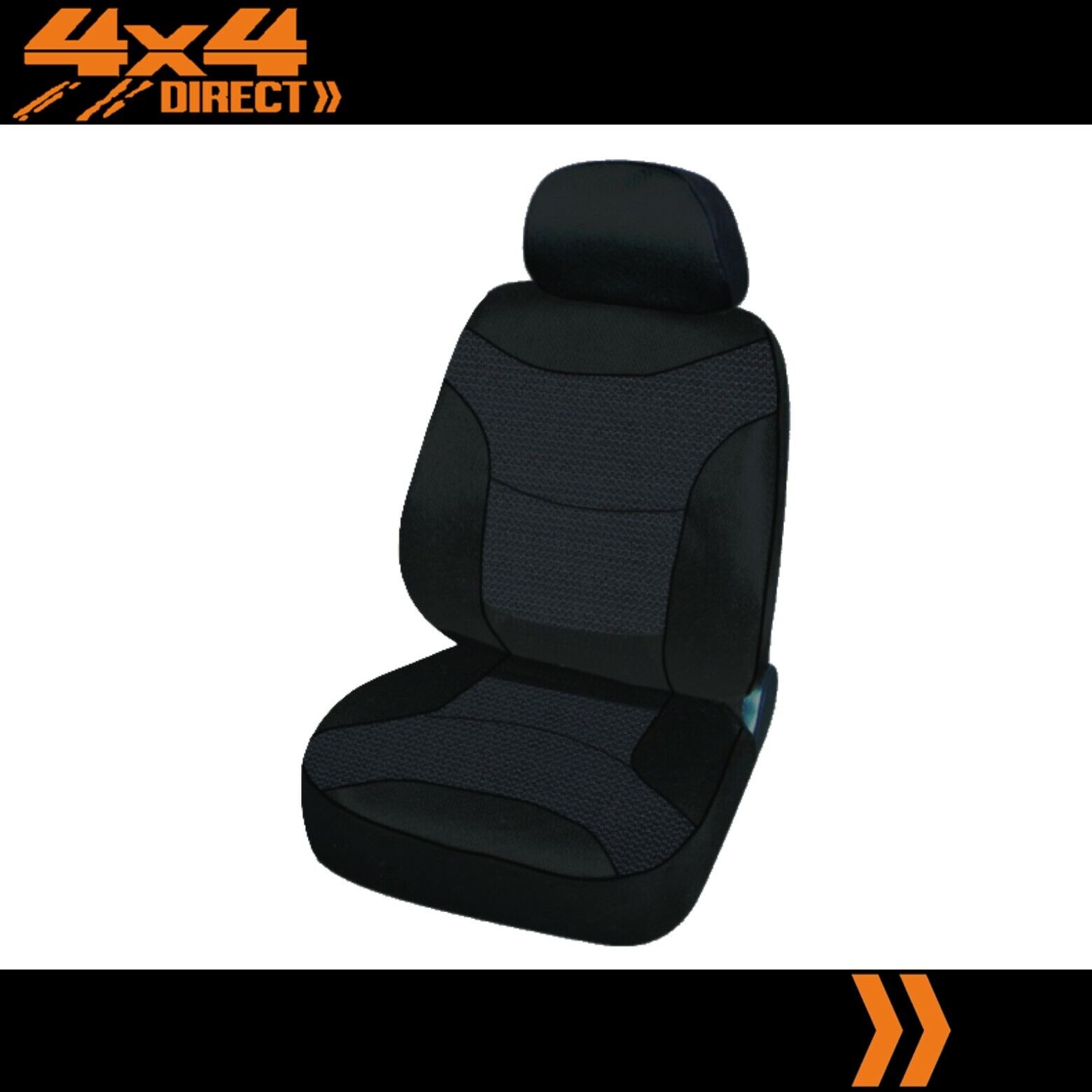 SINGLE BLACK MODERN JACQUARD SEAT COVER FOR FORD GT