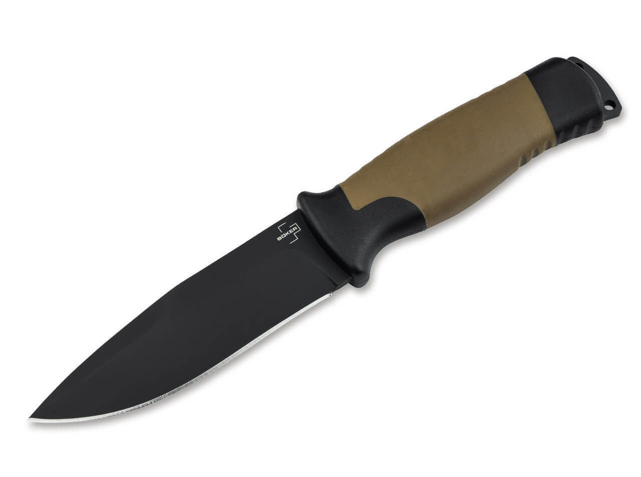 Boker Desertman Fixed Blade Knife Brown/Black Poly Handle Plain Black 02BO083