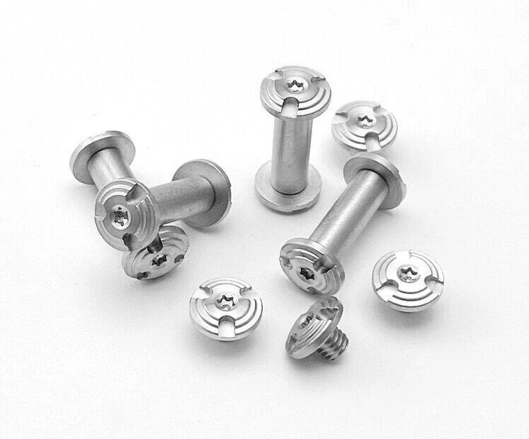 4 Pieces Knife Handle Spindle Locking Screws Rivets Nuts Corby Bolts Pins Screws