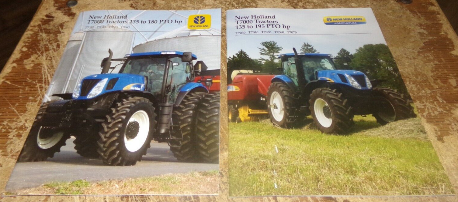 2-lot 2007+09 new holland T7000 series tractors brochures nice used