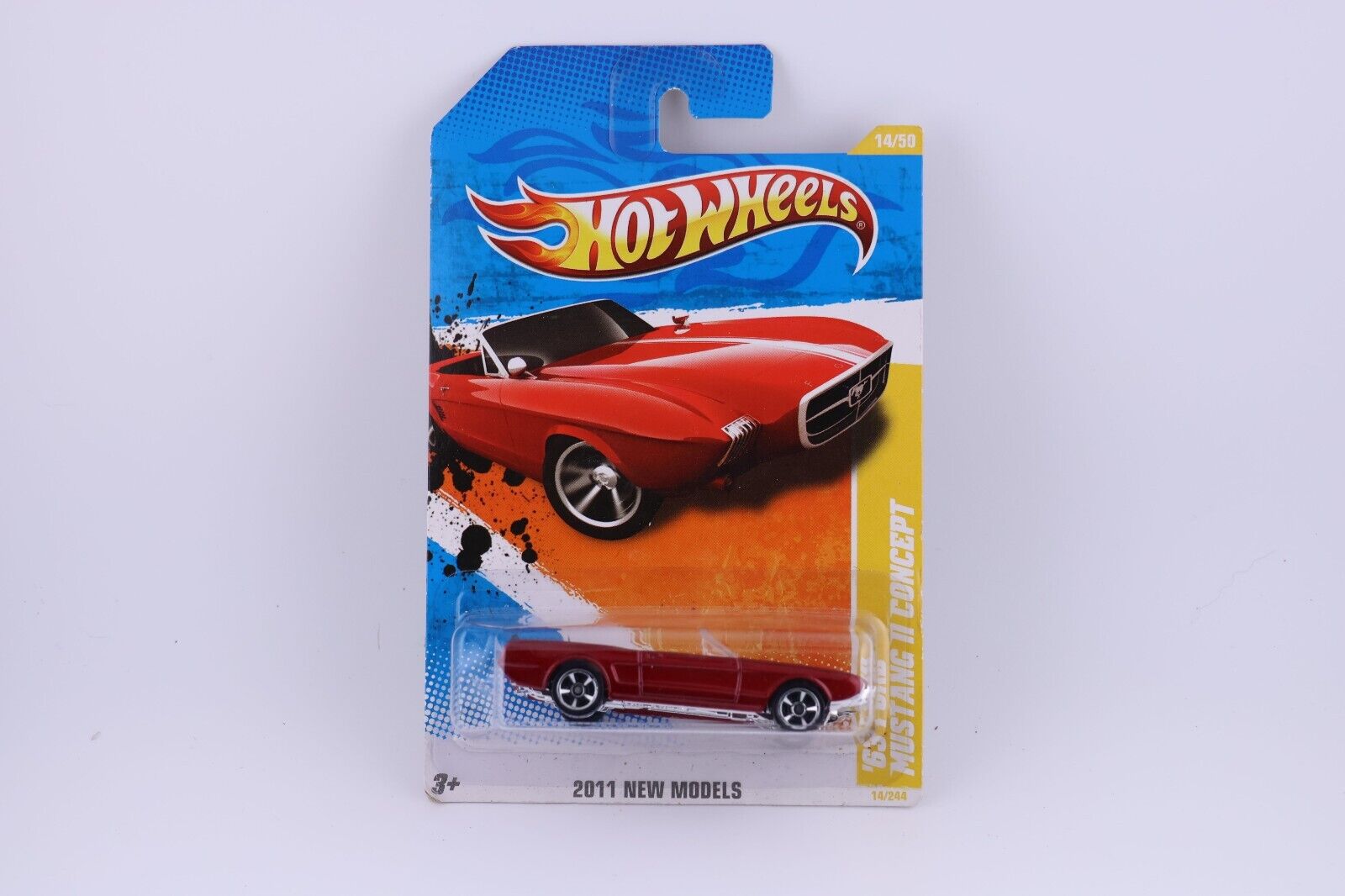  Hot Wheels \'63 Ford Mustang ll Concept 2011 New Models Red Diecast 1:64 Scale 