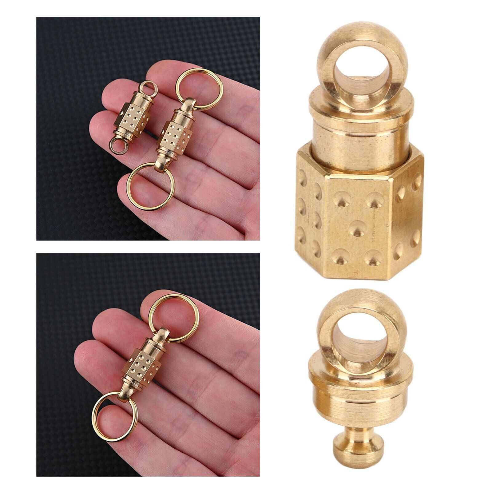 1pcs Quick Release Keyrings Brass Detachable Universal Joint Keychain Sets