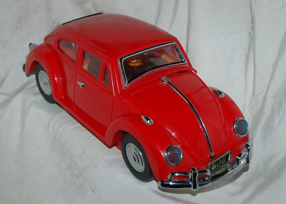 1960s/70s Vintage Red Volkswagen, Large  Beetle Model Car, Hidden Decanter Bar