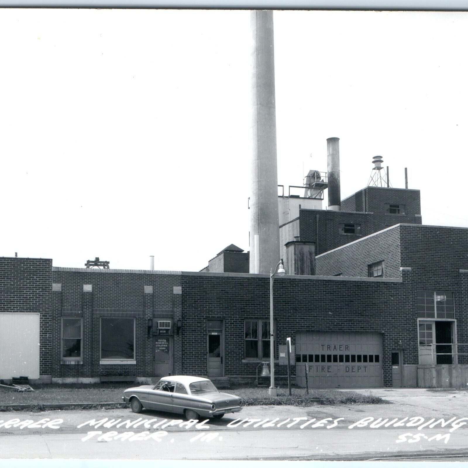 c1960s Traer, IA RPPC Municipal Utilities Power Plant Fire Dept Ford Falcon A109