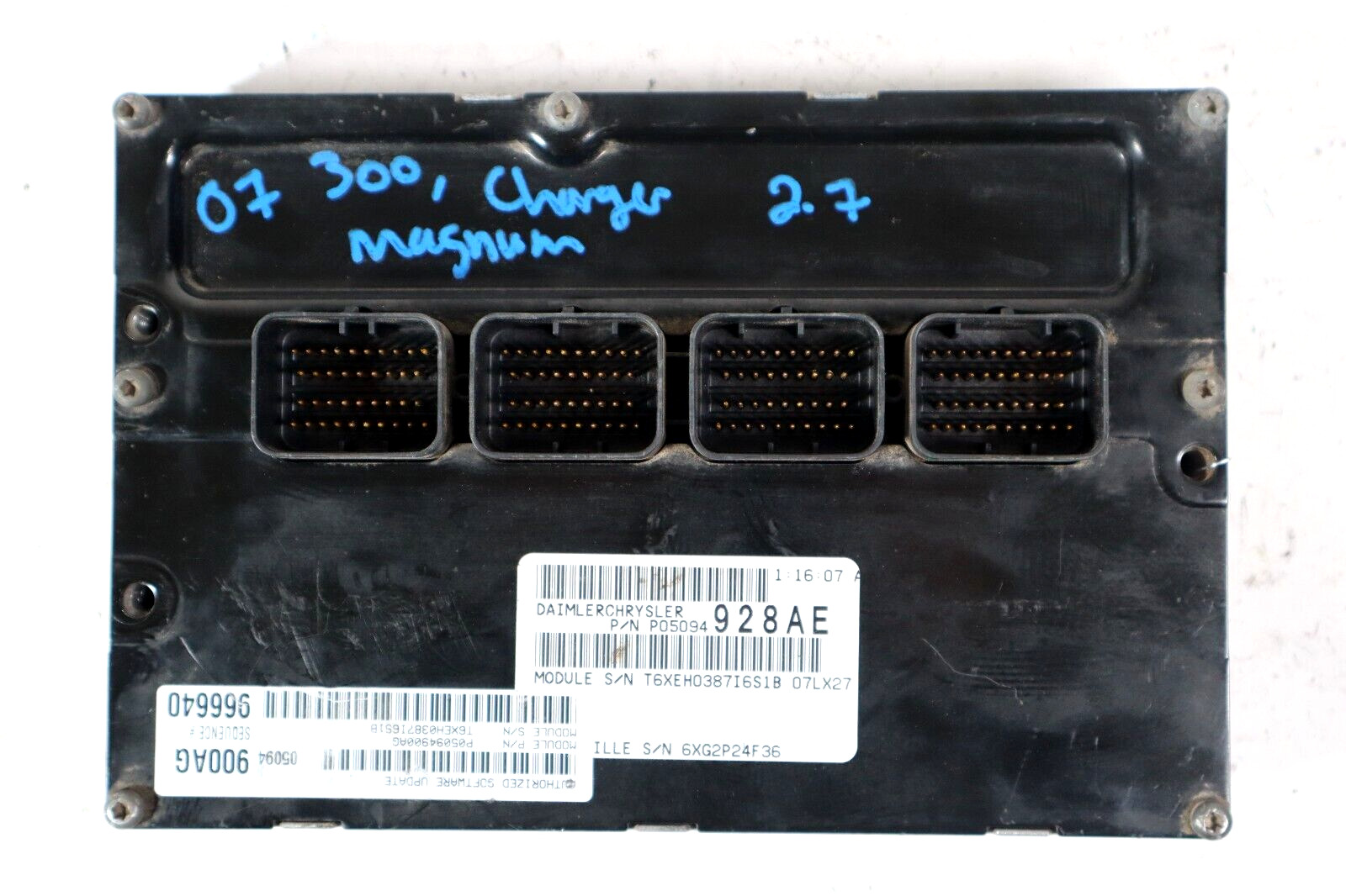 2007 CHRYSLER 300/DODGE CHARGER/DODGE MAGNUM 2.7L ENGINE COMPUTER P05094900AG
