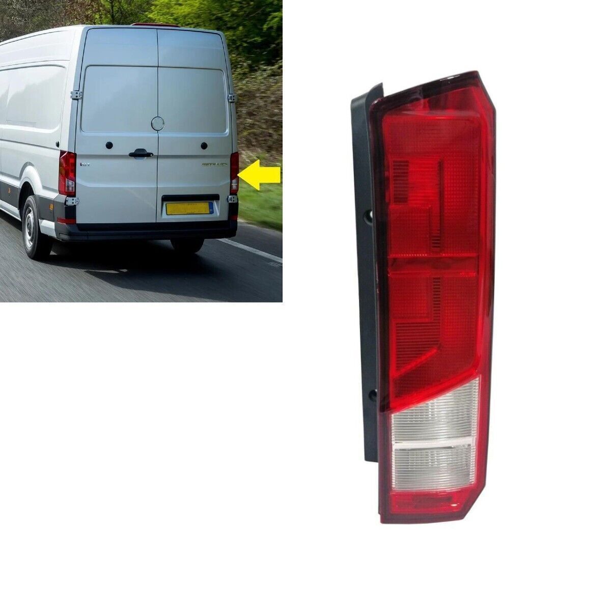 Fits VW Crafter 2017 Onward Rear Back Tail Light Lamp Lens Right / Left / Pair