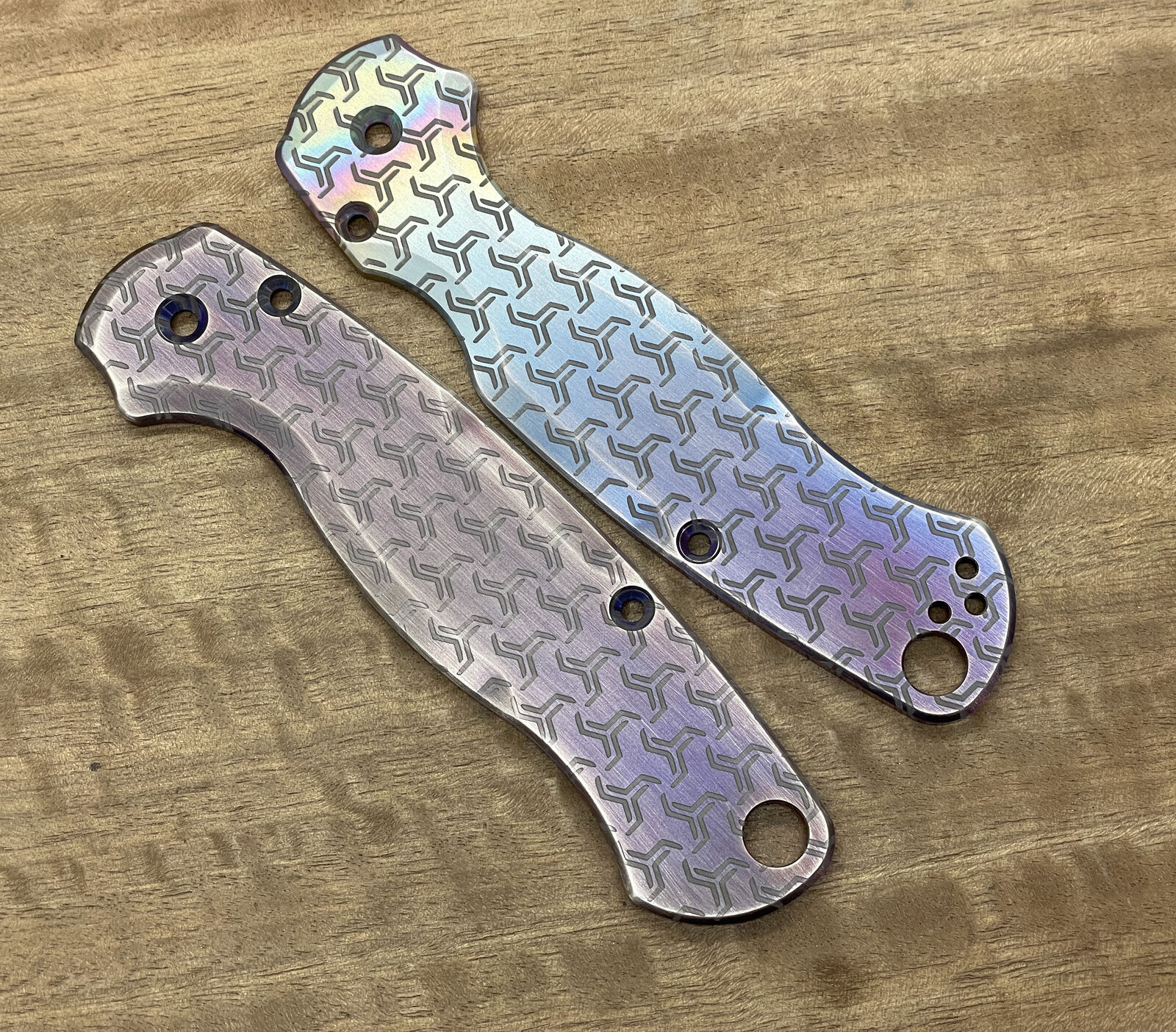 TURBO Flamed Titanium scales for Spyderco Paramilitary 2 PM2