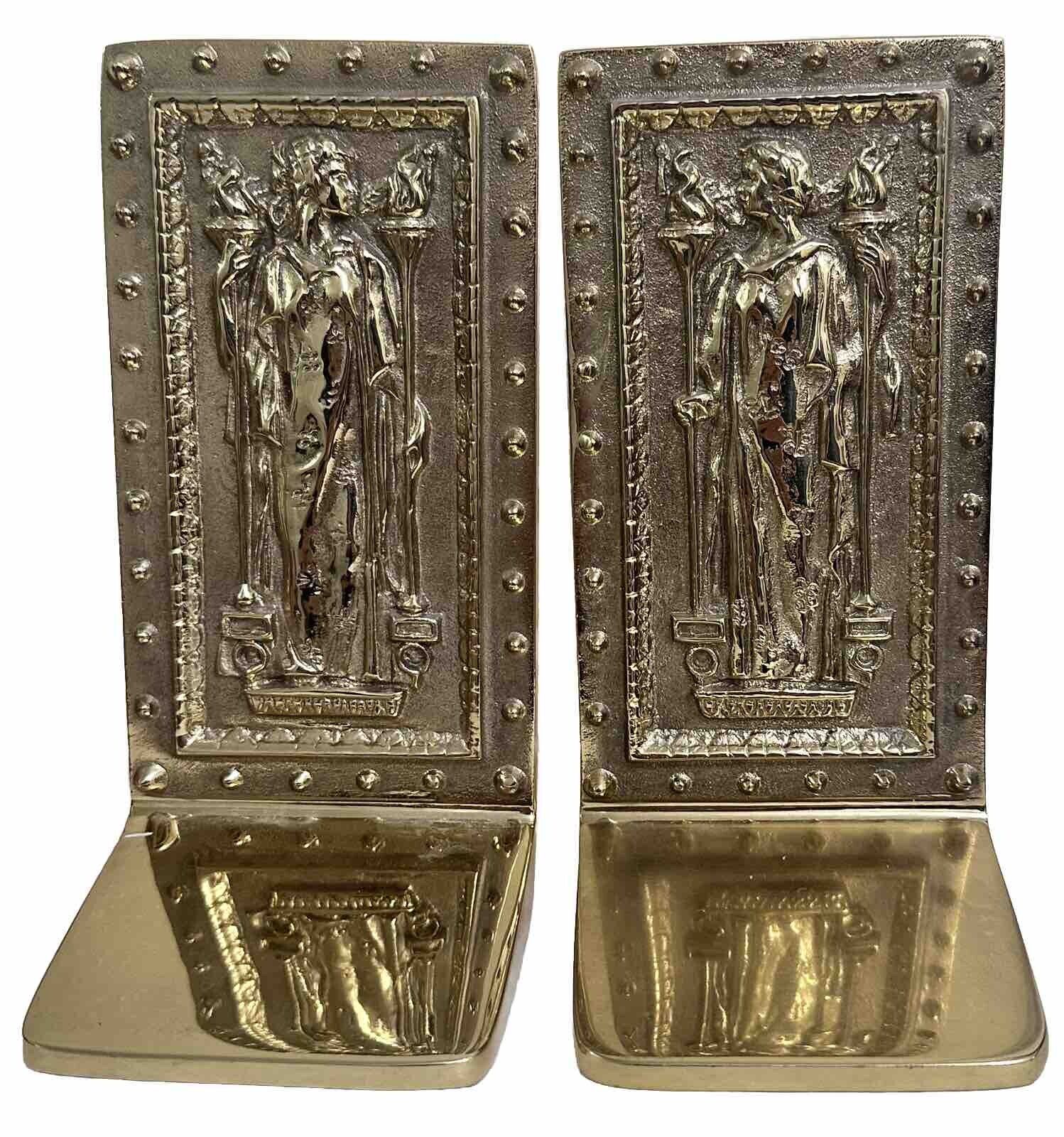 The Doors Of The Library Of Congress 1984 Virginia Metal Crafters Brass Bookends