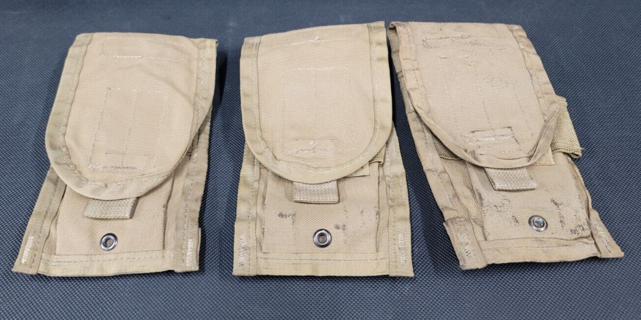3x Double Magazine Pouch Rifle 2 Mag Pouch Coyote Brown SDS CQB