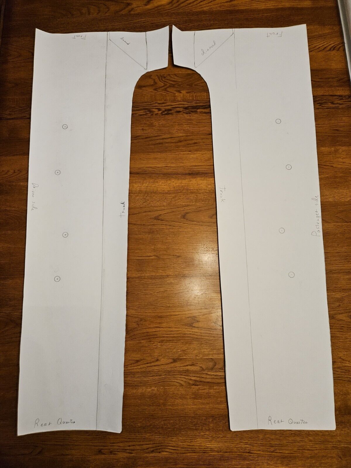 1970 Plymouth Superbird Wing Template
