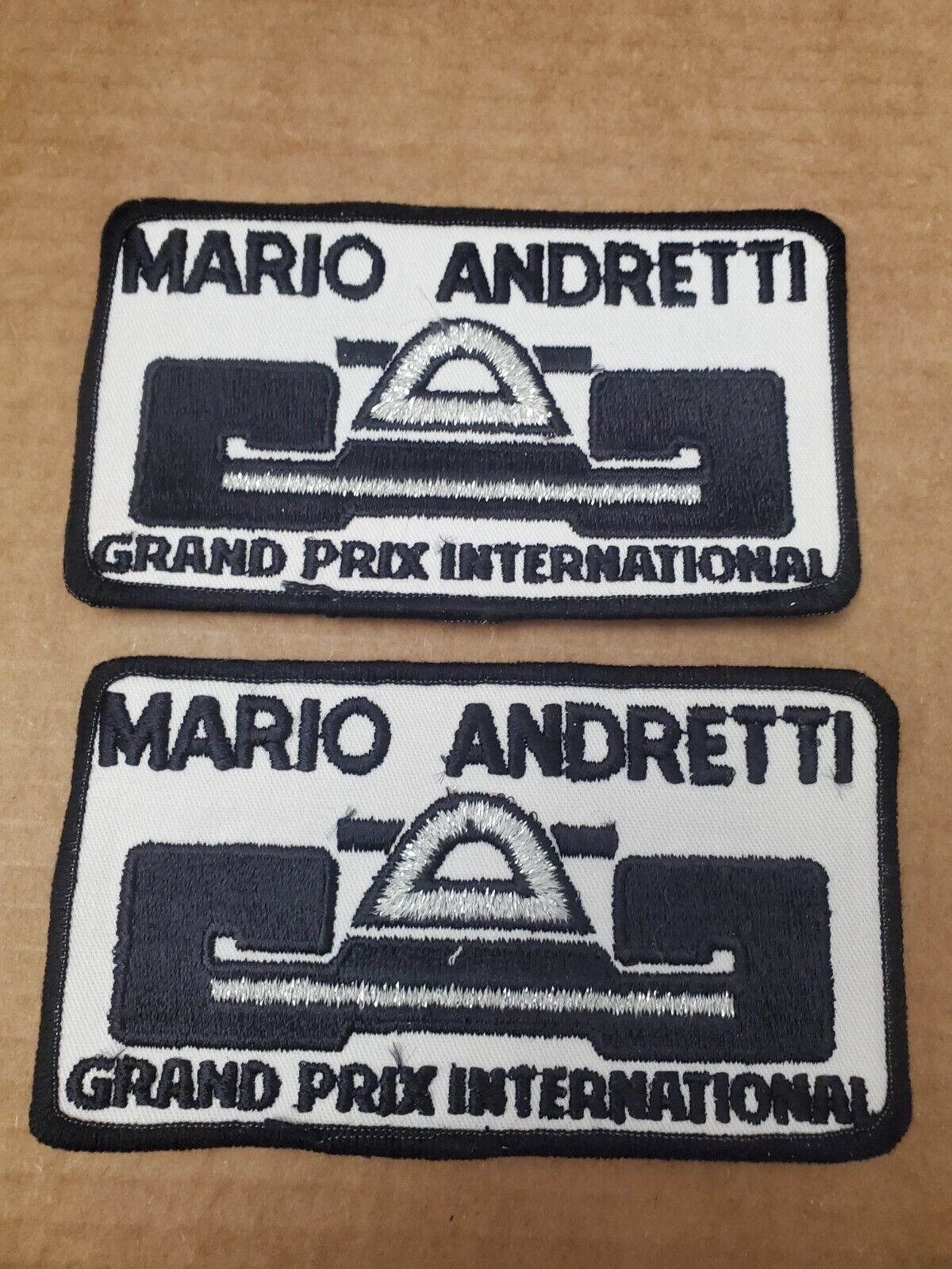 Lot of 2 Vintage Mario Andretti Grand Prix International Patches