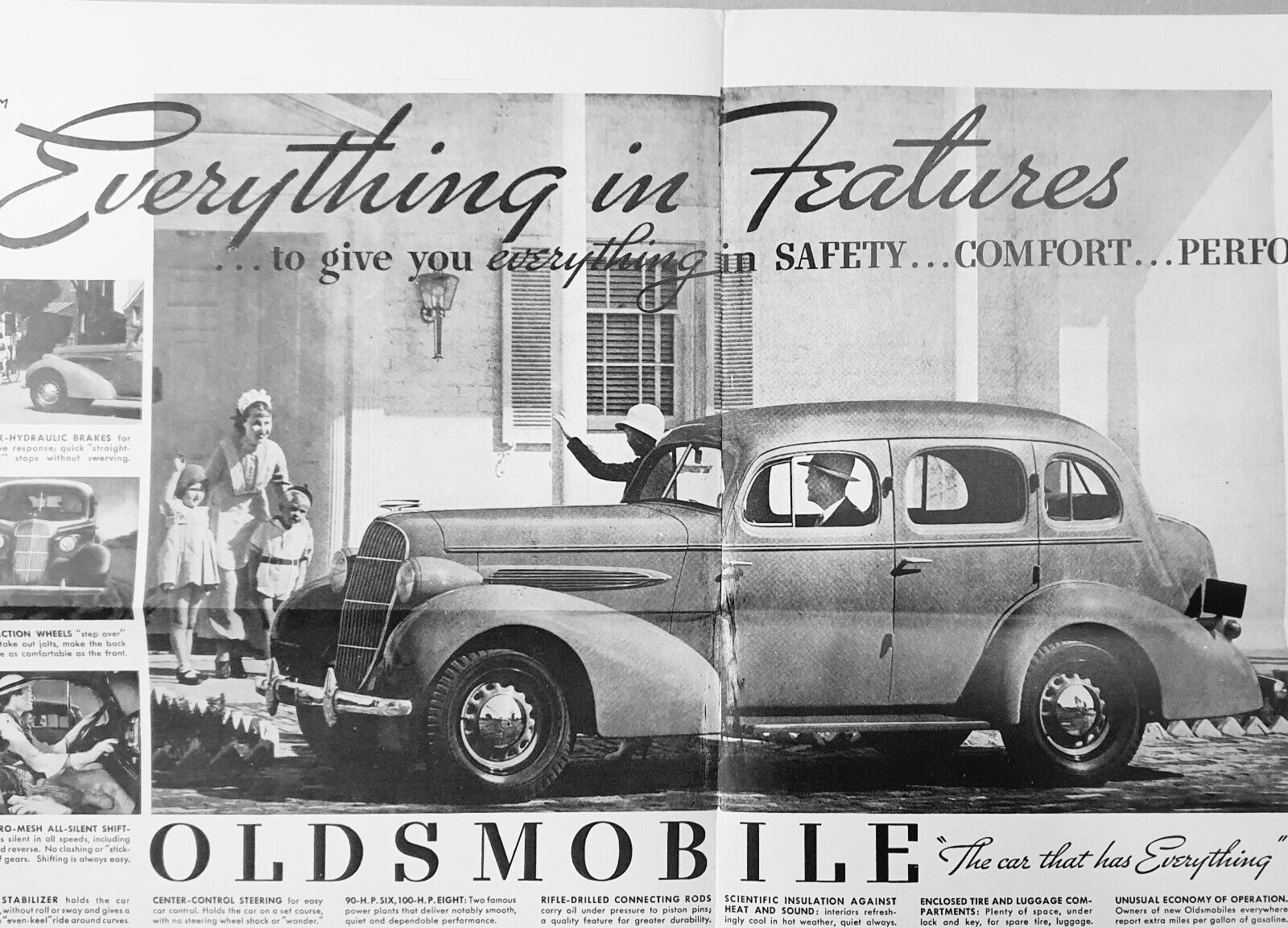 1937 Oldsmobile F-37 Full-Page Newspaper Ad 22in x 17in Draft Version Rare NOS