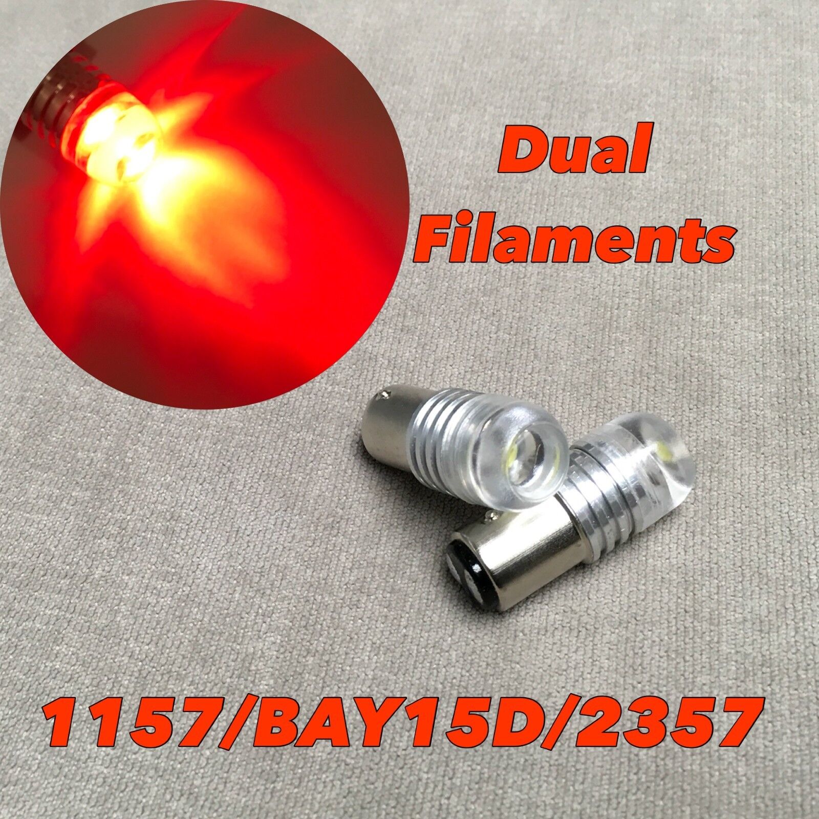 1157 7528 BAY15D P21/5W Front Signal Light Red 5W LED Bulb W1 Fits Kia JA