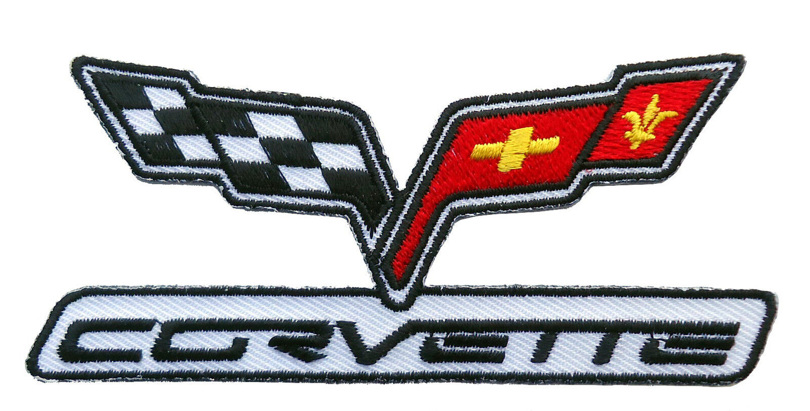 CORVETTE RACING  EMBROIDERED 4 INCH IRON ON SEW ON PATCH BY MILTACUSA
