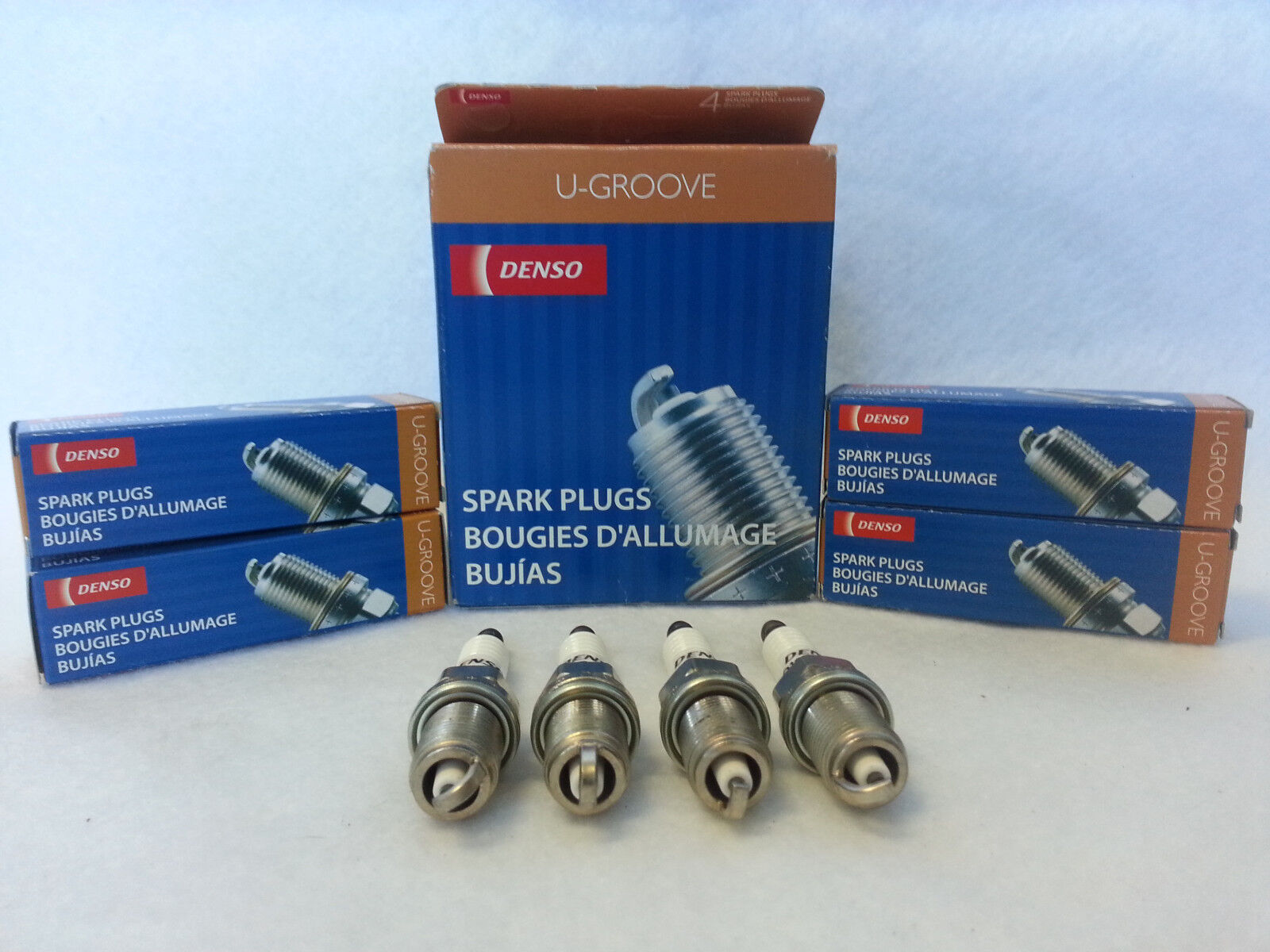 4x DENSO K16PR-U (3191) U-Groove Resistor Spark Plug