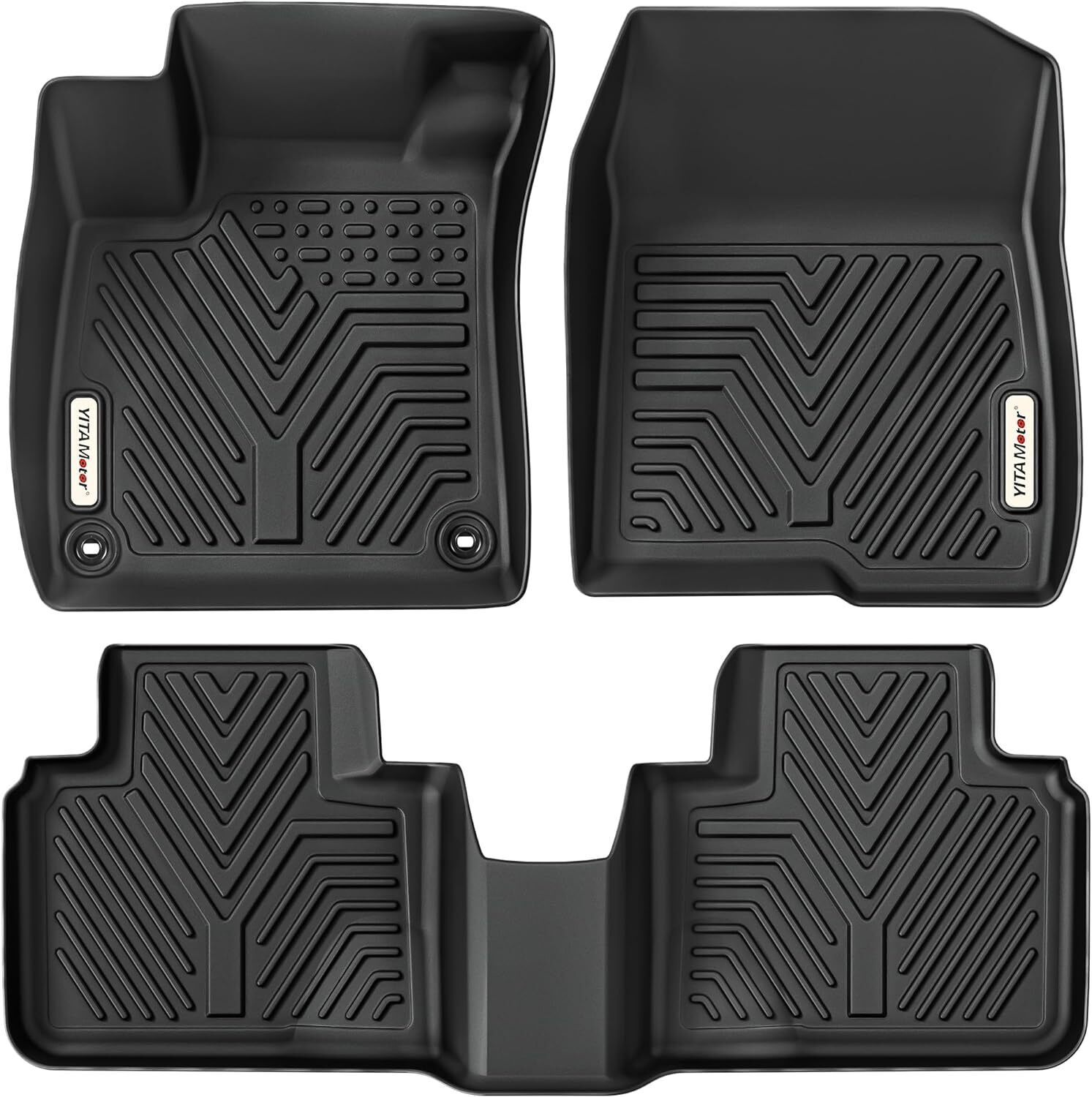 All Weather Floor Mats Fit with Honda Accord, TPE Custom Fit Floor Liners
