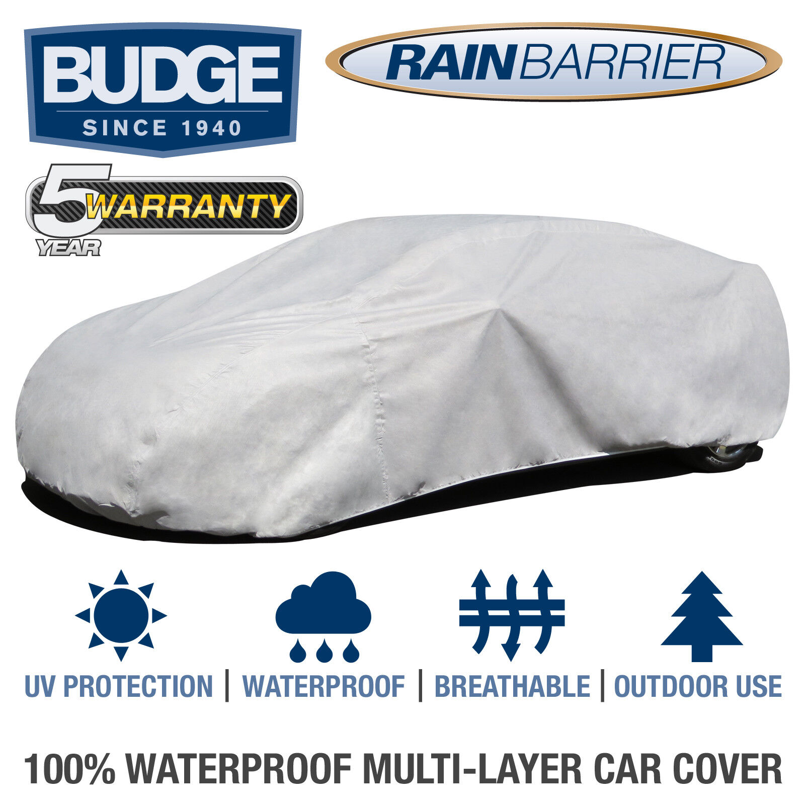 Budge Rain Barrier Car Cover Fits Pontiac Tempest 1968| Waterproof | Breathable