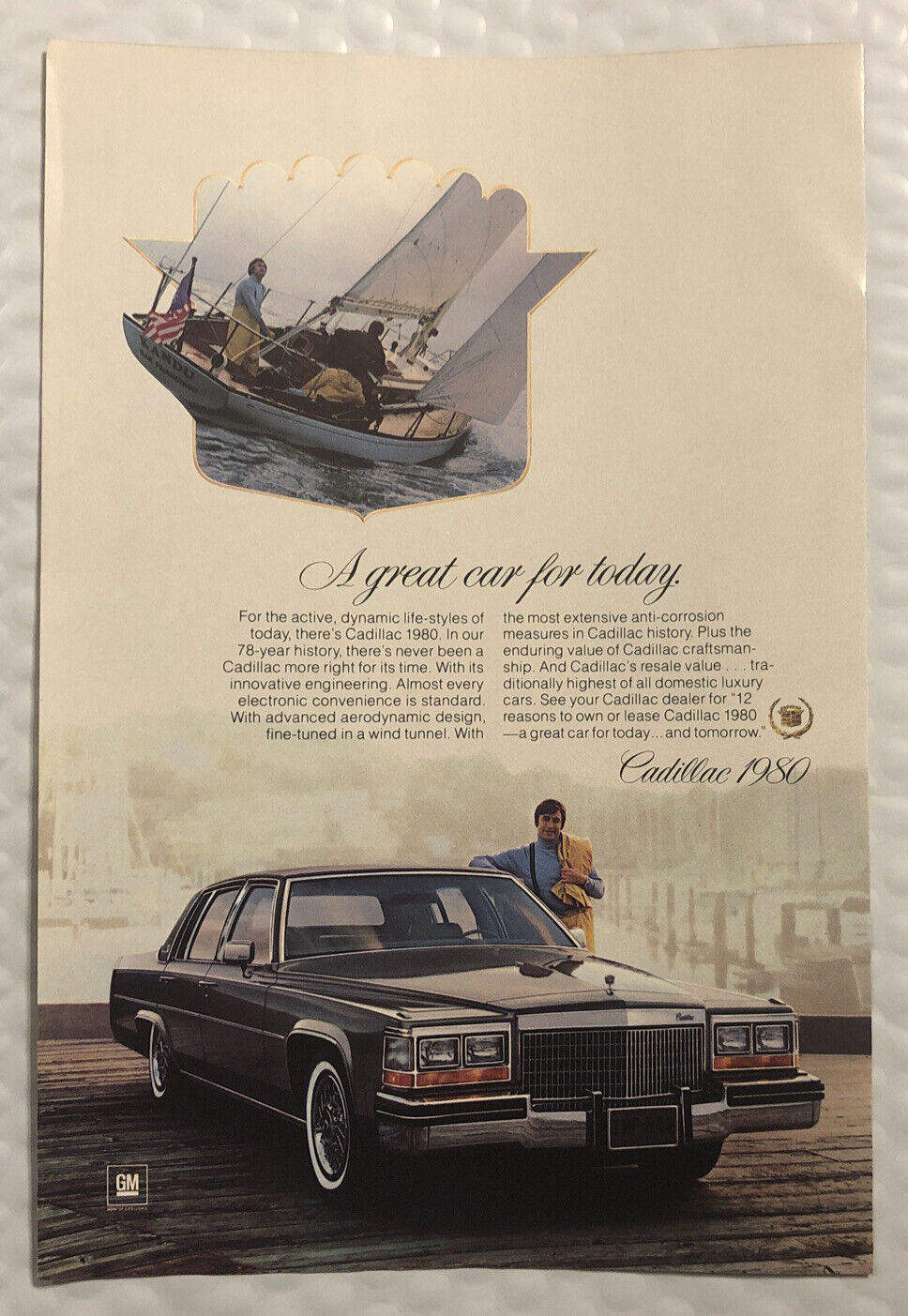 Vintage 1980 Cadillac Original Print Ad Full Page - A Great Car For Today