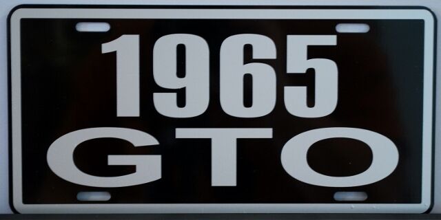 1965 65 PONTIAC GTO LICENSE PLATE 389 400 455 TRI POWER HURST RAM AIR JUDGE GOAT