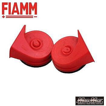 Fiamm Compact Electronic Horn European 12V High Sound Bass Set For Truck Red