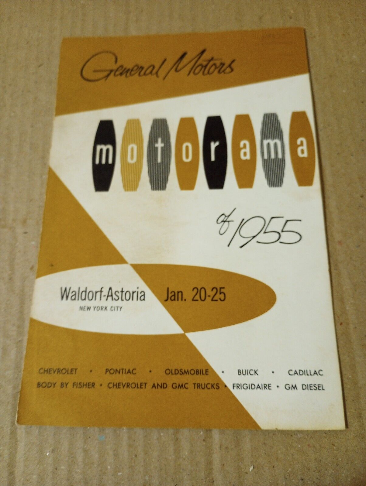 1955 GM Motorama Original Brochure Event Map