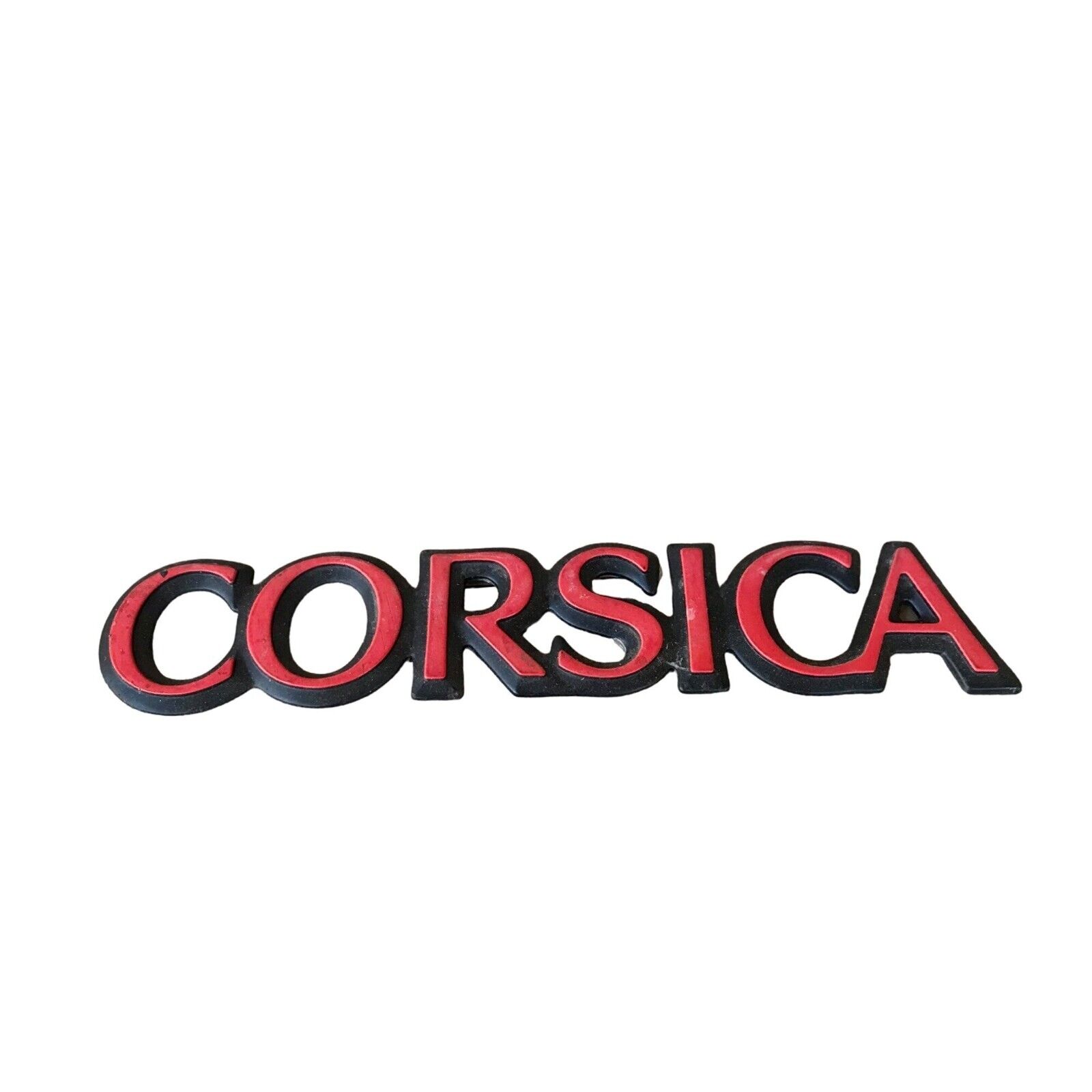 Vintage Chevrolet Corsica Emblem Script Chevy Red
