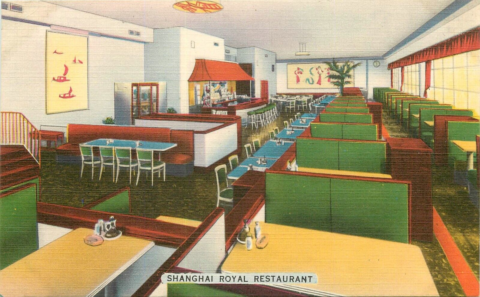 1950s New York City Shanghai Royal Restaurant Colorpicture Postcard 22-11669