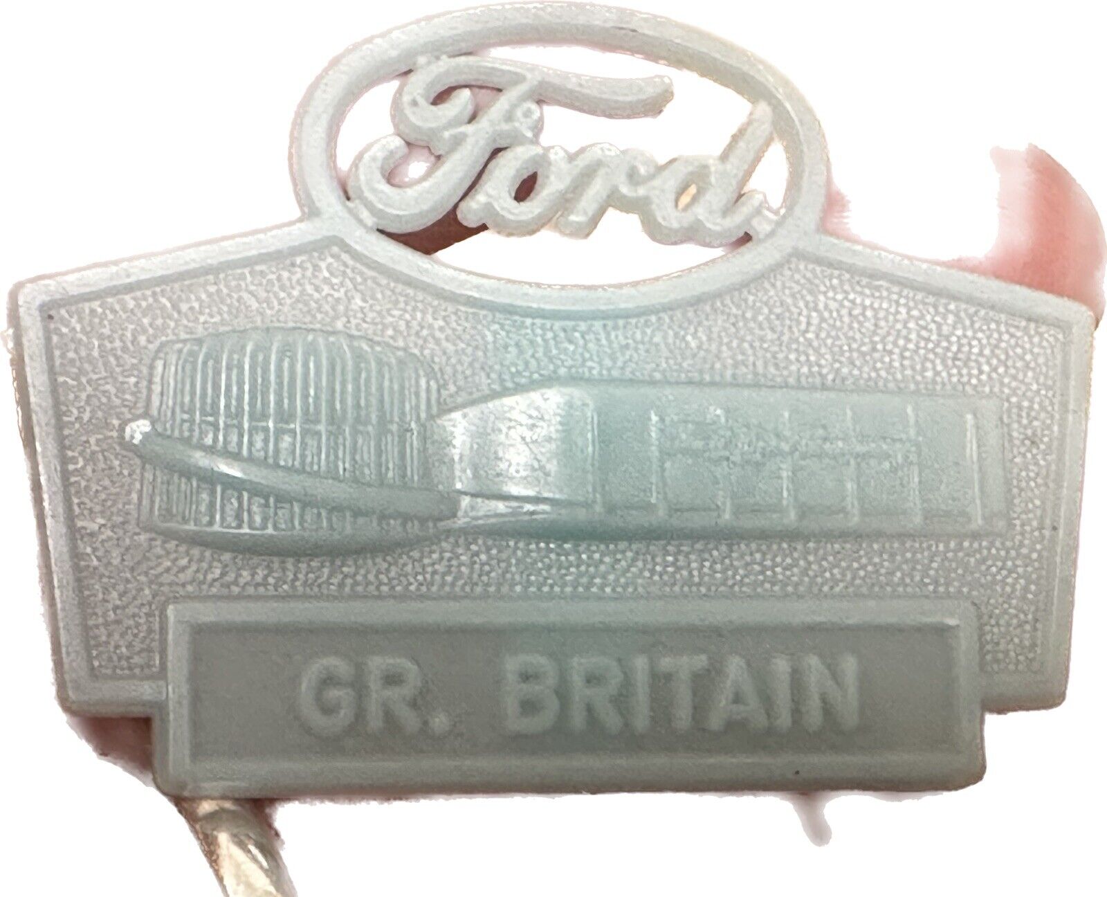 1964 Ford Great Britain Hard Plastic Badge Marker Vintage Advertising Car Auto