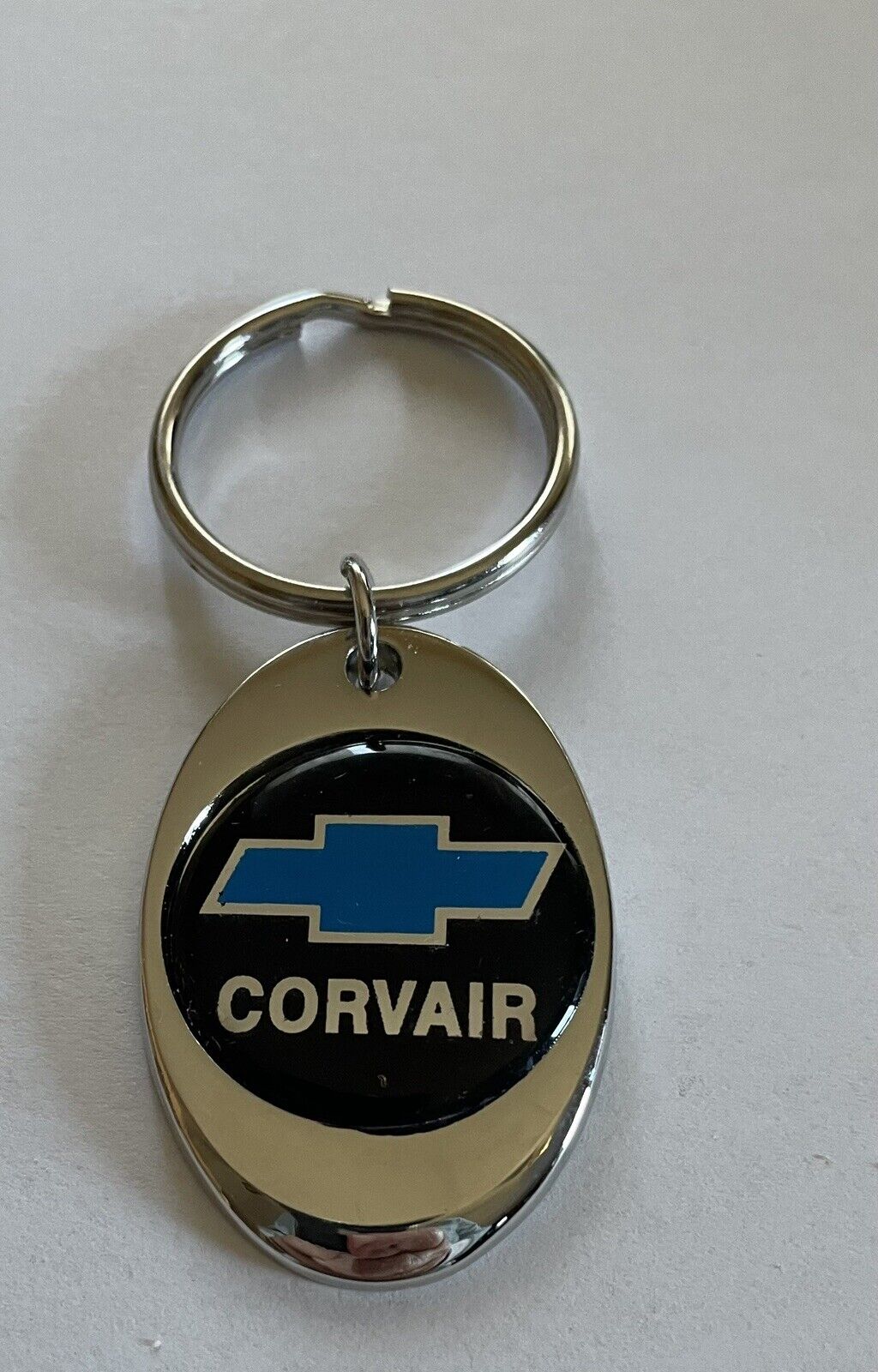 Chevrolet Corvair Keychain Lightweight Metal Chrome Style Finish Chevy Key Chain
