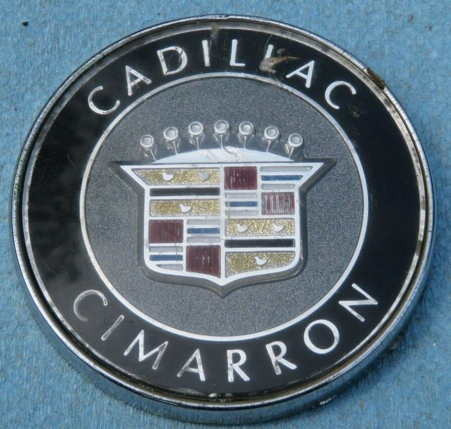 1980s Cadillac Cimarron Hood Badge / Emblem -1982 1983 1984 1985 1986 1987 1988
